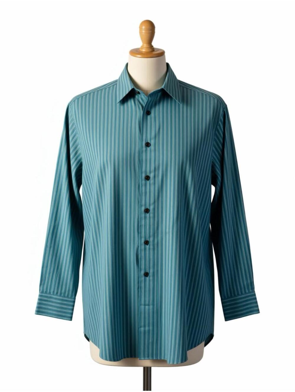Claiborne Wrinkle-Free 100% Cotton Striped ButtonUp Shirt 32